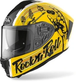 Airoh Spark Rock N Roll Motorhelm -Moto Gear Verkoop airoh spark rock n roll geel d8dc